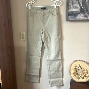 Lafayette 148 Beige/Tan Cotton Stretch Twill Chino Pants Size 2 Office